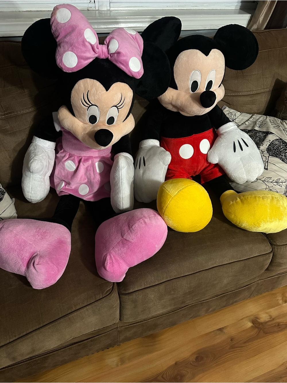 Disney Minnie Mouse and Mickey Mouse Plush Duo - Pink, Red, Yellow, Black, White